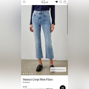 Sunset Crop Slim Flare